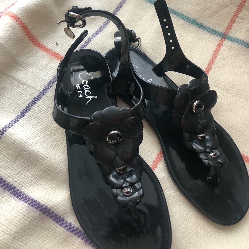 Used Coach Black Sandal